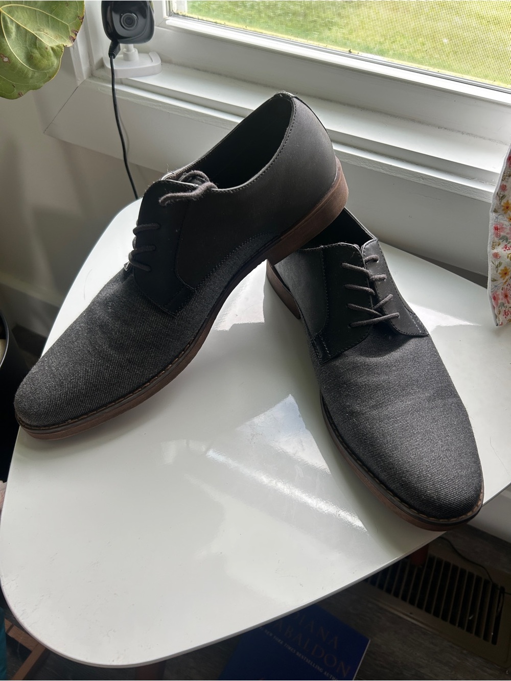 JF J. Ferrar Marcus Oxford Dress Shoes Black Gray - Men’s Size 13